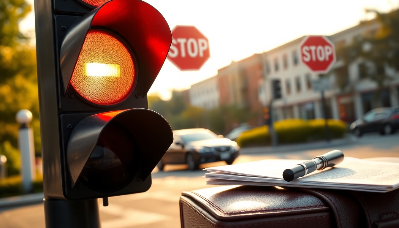 Les différences entre griller un feu rouge et un stop